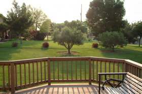 Looking out from the deck